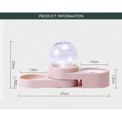 Spherical Dog Food Bowls Water Bowl Set with Water Dispenser for Cats and Small Dogs