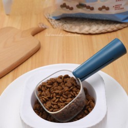 Plastic Ergonomic Pet Feeder Puppy Kitten Grade Measuring Wet Cat Treats Spoon Colorful Pet Dog Feeing Scoop