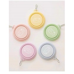 Reusable Cat Food Bowl Collapsible Portable Foldable Silicone and Water Feeder Drinking Double Dog Bowl