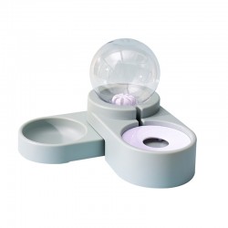 Double Pet Food Bowl Set 1.8L Water Bottle included for Cat and Dog Food and Water Feeding