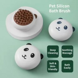 Reusable Pet Cleaning Brush – 3-in-1 Grooming, Bath & Massage Brush for Cats and Small Dogs Sustainable Multi-Purpose Tool