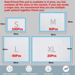 Super Absorbent Pet Pads - Quick Dry Disposable Urine Nappy Mat for Cats & Dog