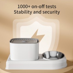 Anti-Overturning Cat Food Bowl Automatic Water Dispenser Combination Food Basin Non Pet Bowl