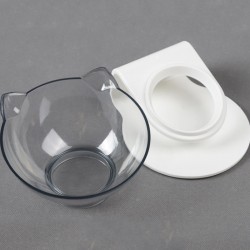 Cat Double Food Bowl Pet Food Water Elevated Non-slip Pet Feeding Bowl With Raised Stand