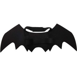 Custom Cat Bat Costume With Pumpkin Shaped Jingle Bells Cat Dress up Accessories Halloween Party Batwings Black