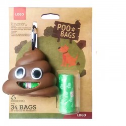 Poop Waste Bag Dispenser - Custom Soft Silicone Dog Waste Bag Dispenser Portable Pet Poop Bag Holder for Walking and Cleaning