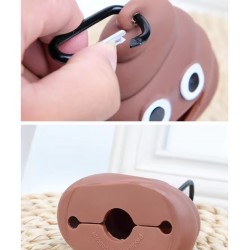 Poop Waste Bag Dispenser - Custom Soft Silicone Dog Waste Bag Dispenser Portable Pet Poop Bag Holder for Walking and Cleaning