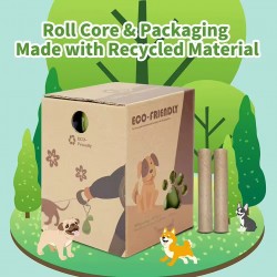 Biodegradable Dog Poop Bags - Roll Style Pet Cleaning Bags with Dispenser, Leak-Proof for Travel Use