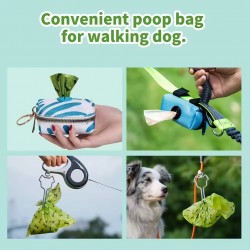 Biodegradable Dog Poop Bags - Roll Style Pet Cleaning Bags with Dispenser, Leak-Proof for Travel Use