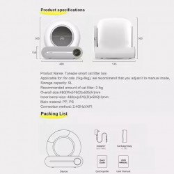Automatic Cat Litter Box Smart App Control Self Cleaning