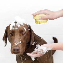 Pet Grooming Bath Comb & Soft Cleaning Brush for Small Pets