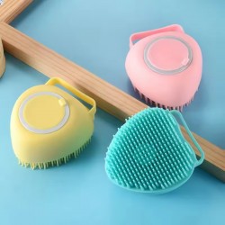 Pet Grooming Bath Comb & Soft Cleaning Brush for Small Pets