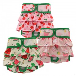 Skirted Dog Diaper Pants Reusable Cloth Diaper for Dogs