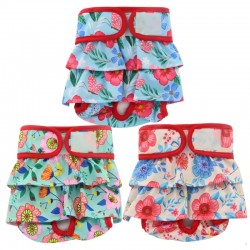 Skirted Dog Diaper Pants Reusable Cloth Diaper for Dogs