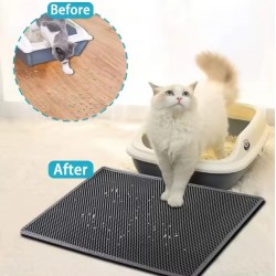 Dual-Layer Cat Litter Mat