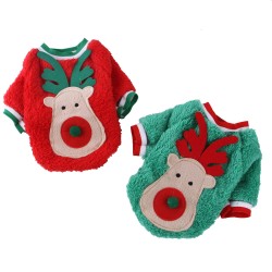 Pet Christmas Dog Sweater Pet Fleece Coral Clothes Two-Legged Costume Christmas Pet Clothes Dog Sweaters
