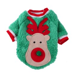 Pet Christmas Dog Sweater Pet Fleece Coral Clothes Two-Legged Costume Christmas Pet Clothes Dog Sweaters