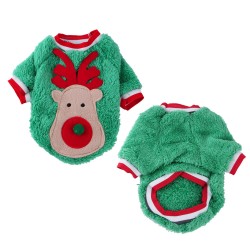 Pet Christmas Dog Sweater Pet Fleece Coral Clothes Two-Legged Costume Christmas Pet Clothes Dog Sweaters