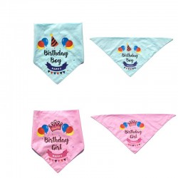 Custom Pet Birthday Scarfs Bandana Scarfs for Party Dog Bibs