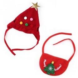 Santa Dog Costume Hats Christmas Holiday Party Dressing up Clothing Dog Toy Christmas Dog Clothes