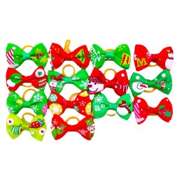 Floral Dog Hair Bow Pet Grooming Bow Factory Wholesale Christmas Opp Bag Fashion Hair Accessories