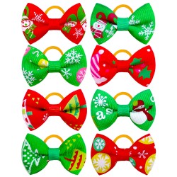 Floral Dog Hair Bow Pet Grooming Bow Factory Wholesale Christmas Opp Bag Fashion Hair Accessories