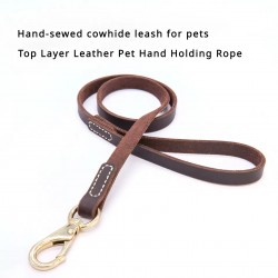 Wholesale Leather Pet Collar Hand Holding Rope for Dogs