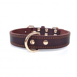 Custom Leather Pet Collar With Double buckle for Small Pets