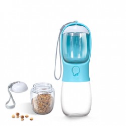 Custom Dog Food Feeders Portable Dog Drinking Water Bottle with Food Feeder for Travel