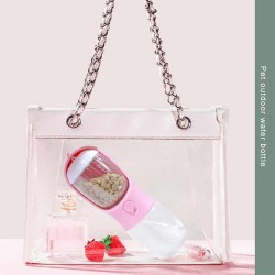 Portable Pet Water Bottle Travel Bottle with Food Container Convenient Drinking Bottle for Dogs