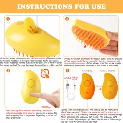 Custom Silicone Massage Tool Multifunctional 3 in 1 Pet Hair Remove Cleaner Comb Dog Cat Steamy Brush