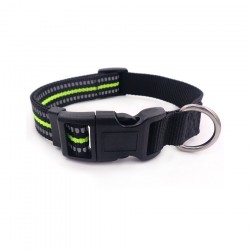 Wholesale Nylon Pet Collars Striped with Reflective Feature