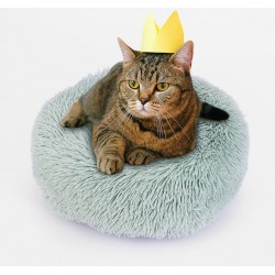 Wholesale Pet Fleece Bed Plush Donut shape Cat Sleeping Bed