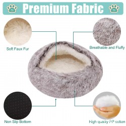 Custom Fleece Pet Cave & Winter Warm Nest for cats