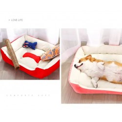 Custom Pet Comfortable Bed Luxury square Bed for pets