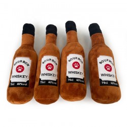 Wholesale Plush Wine Bottle for Dog Chew Toy Champagne Toy