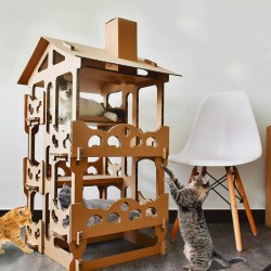 Custom Cat House Cardboard