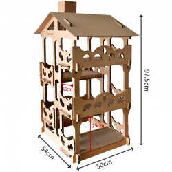 Custom Cat House Cardboard and Durable Cat House Sturdy Tree
