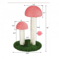 Custom Cat Scratcher Mushroom & Cat Scratching Tree Mushroom