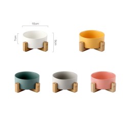 Wholesale Pet Wooden Bowl Multi-Colors Rounded Shape