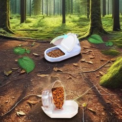 Custom Dog Water Bottle and Food Container Automatic Feeder for Outdoor Walking & Travel for Cats