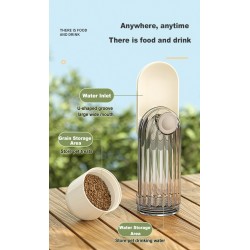 Wholesale Pet Food Feeder and Water Cups Automatic Travel Dog Feeder With PP Outdoor Water Bottle for Cats