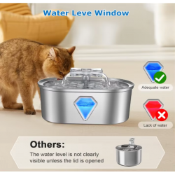 Wholesale Pet Drink Bowl Stainless Steel Automatic Cat Drinking Fountain Rounded