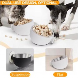 Wholesale Cat Steel Bowl Rounded Anti-Slip Anti-Tipping Neck Protection Comfortable Drinking Feeding