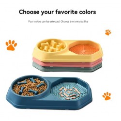 Wholesale Dog Food Bowl New Anti-Slip Plastic Pet Slow Feeder Food Bowl ODM Supply Steel Material