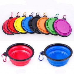 Wholesale Plastic Dog Bowl Foldable Silicone Pet Feeder for Travel Cats Dogs Food & Water Container Bag Packaging