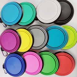 Wholesale Plastic Dog Bowl Foldable Silicone Pet Feeder for Travel Cats Dogs Food & Water Container Bag Packaging