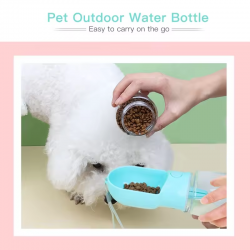 Custom Dog Water Bottle and Food Container for Pets and Cats