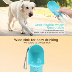 Custom Dog Water Bottle and Food Container for Pets and Cats