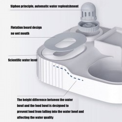 Custom Cat Food Bowl Dog Automatic Feeder With Dry Food Storage Cat Drinking Water Bowl High Quality Safety Material Supplies